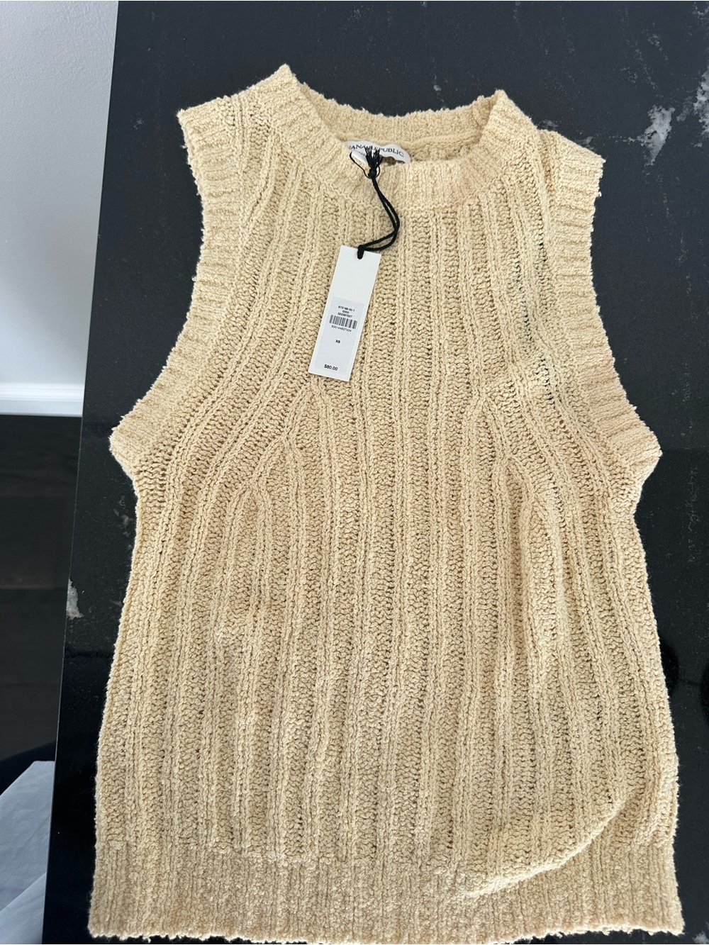Banana Republic Cream Ribbed Knit Tank & Skirt Set - Picture 4 of 7